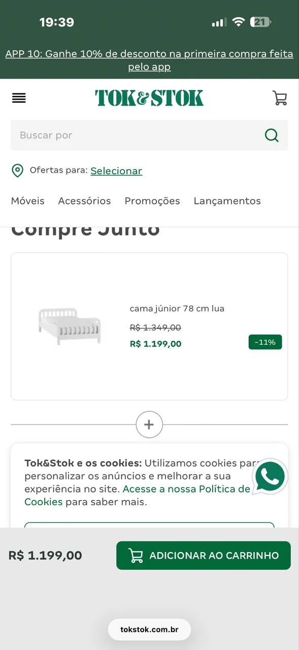 Cama infantil com colchão tok Stock - Foto 4