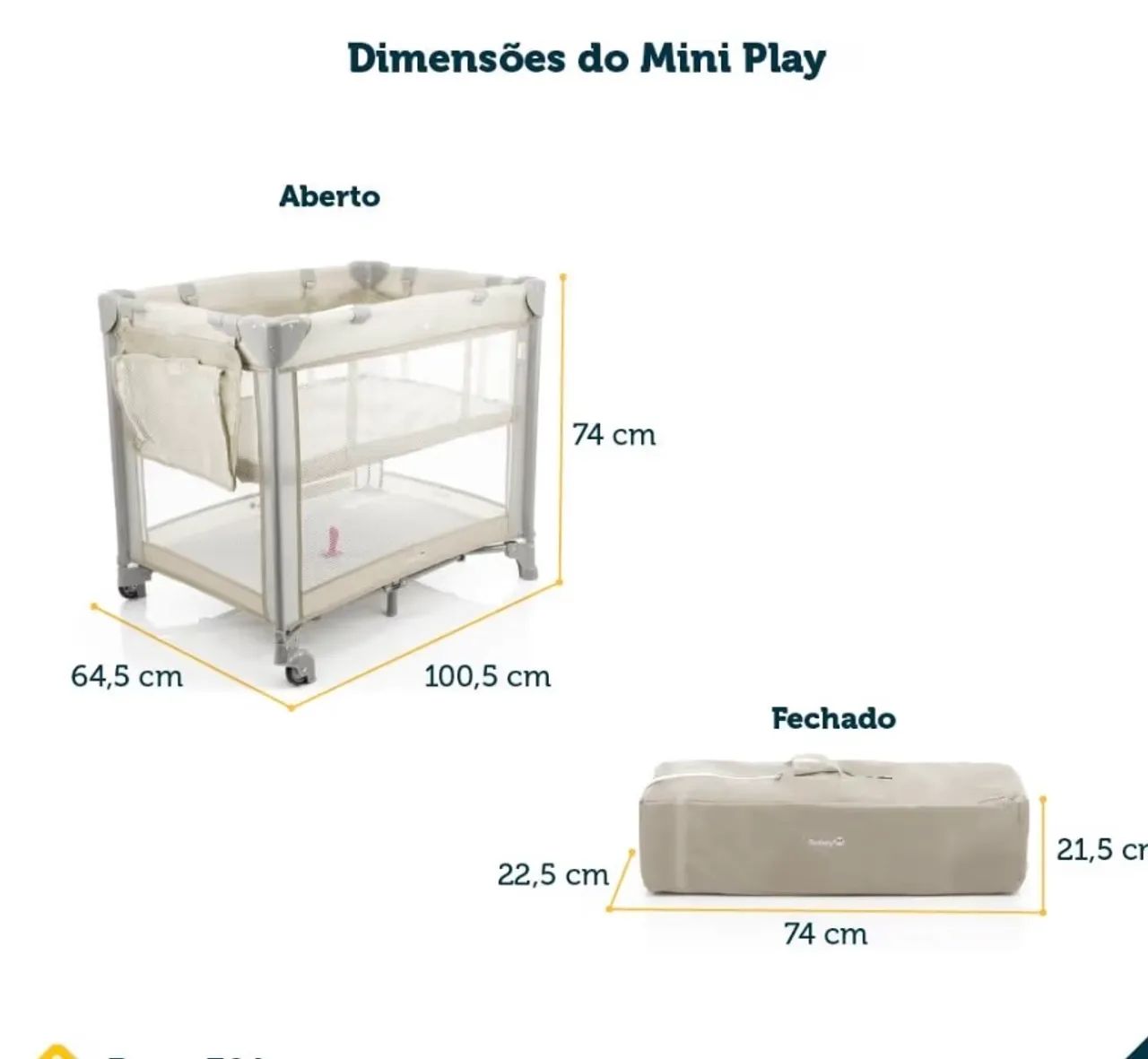 Berço portátil Safety