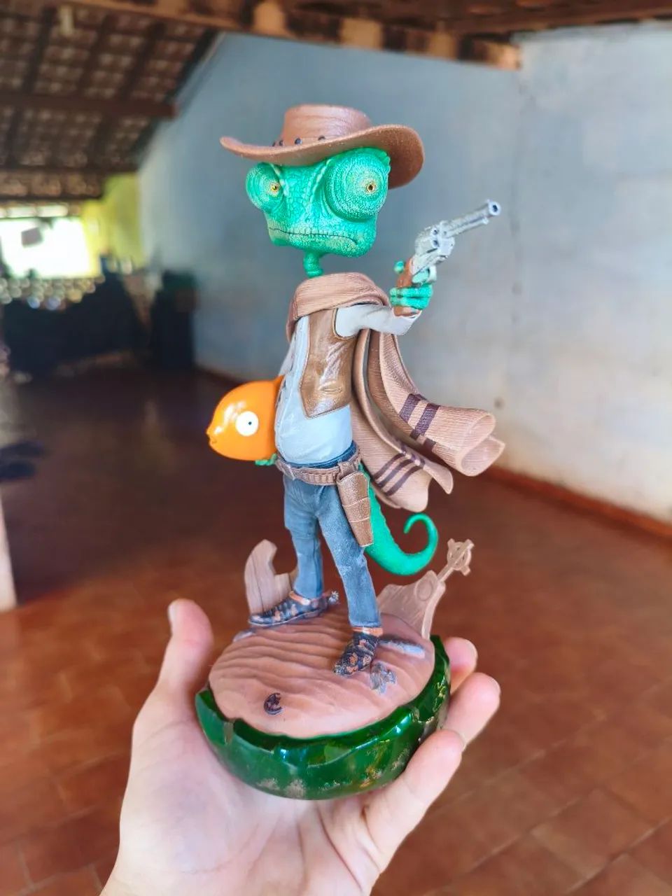 Figure Camaleão Rango - Pintado à Mão