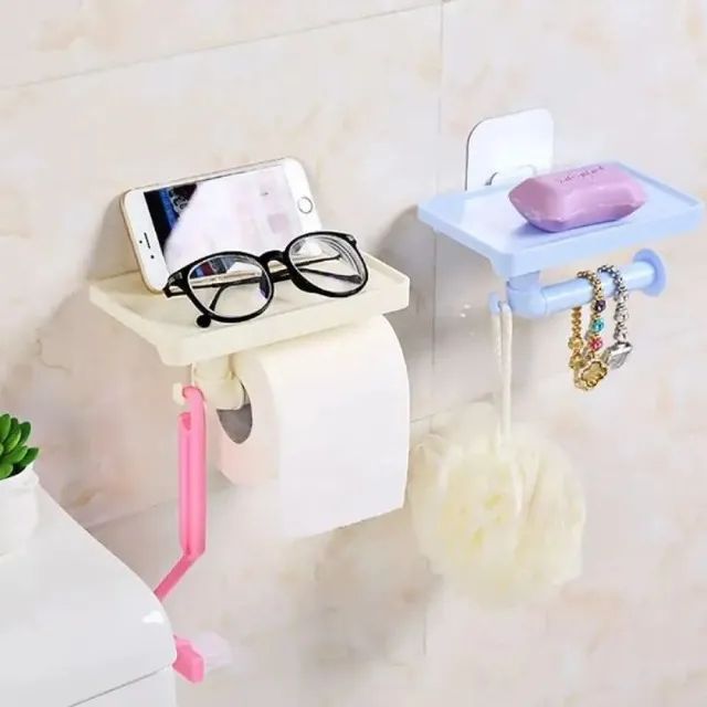 Porta Papel Higienico Plastico com suporte - Foto 6