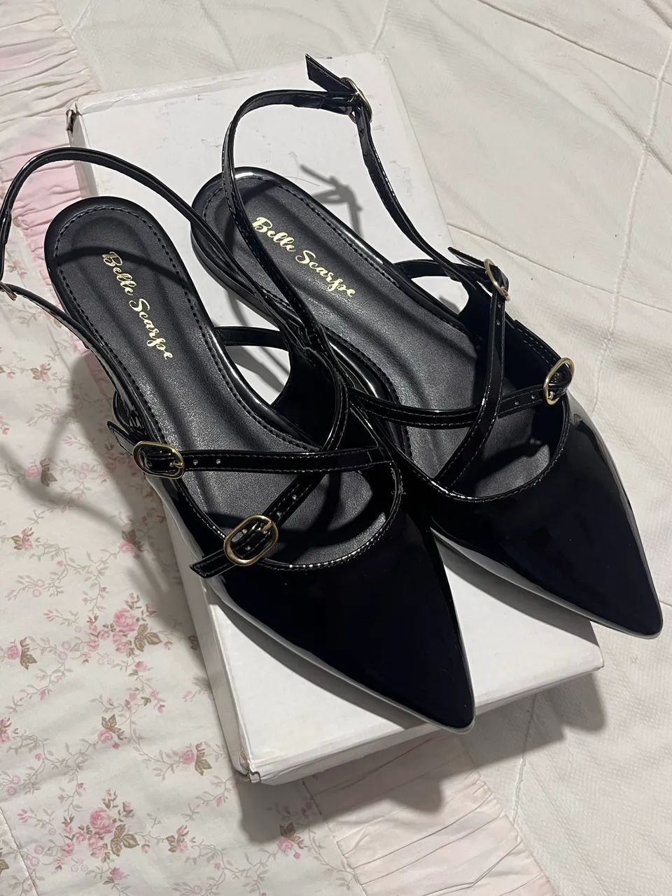 Sapatilha Slingback Preta