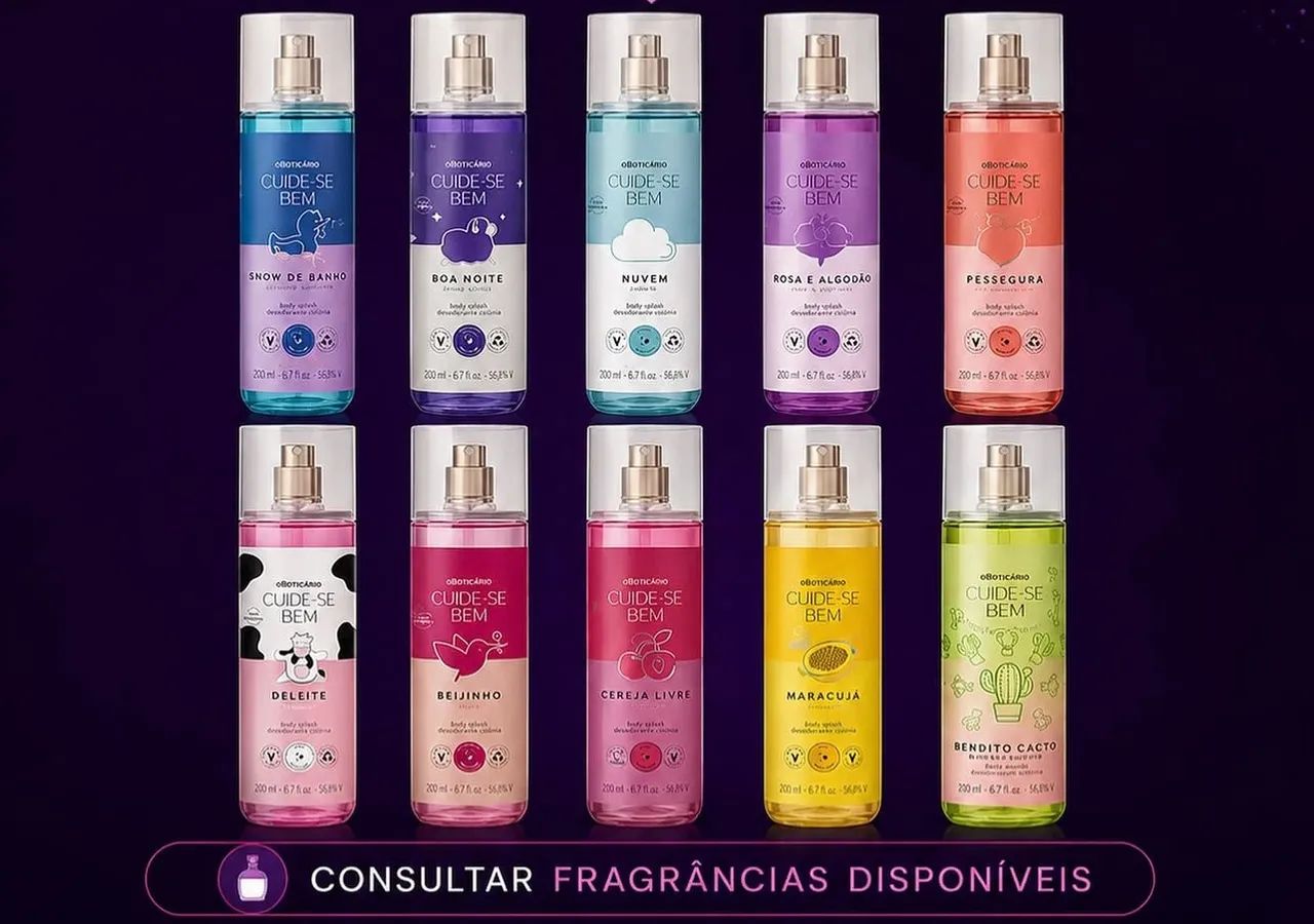 Colônias body splash cuide-se bem o boticario