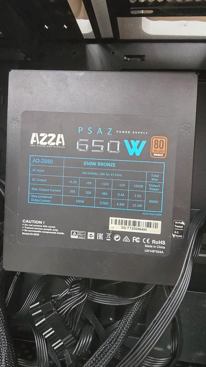 FONTE ATX AZZA 650W - Foto 2