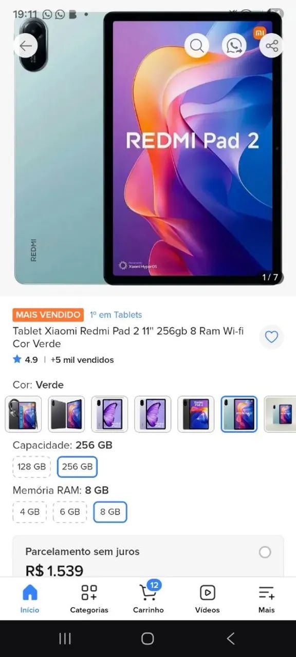 Tablet xiaomi 256 gb 8 ram - Foto 5