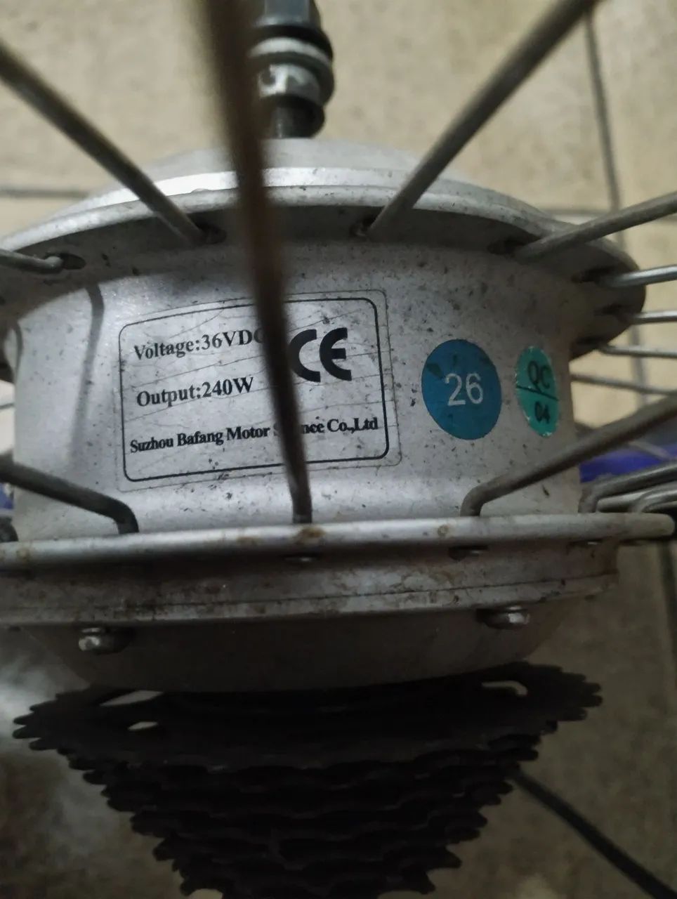Motor de bike elétrica com roda e pneu Aro 20. - Foto 2