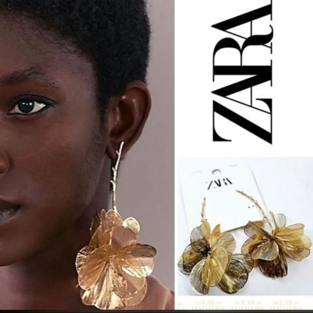 Maxi Brinco Dourado Zara
