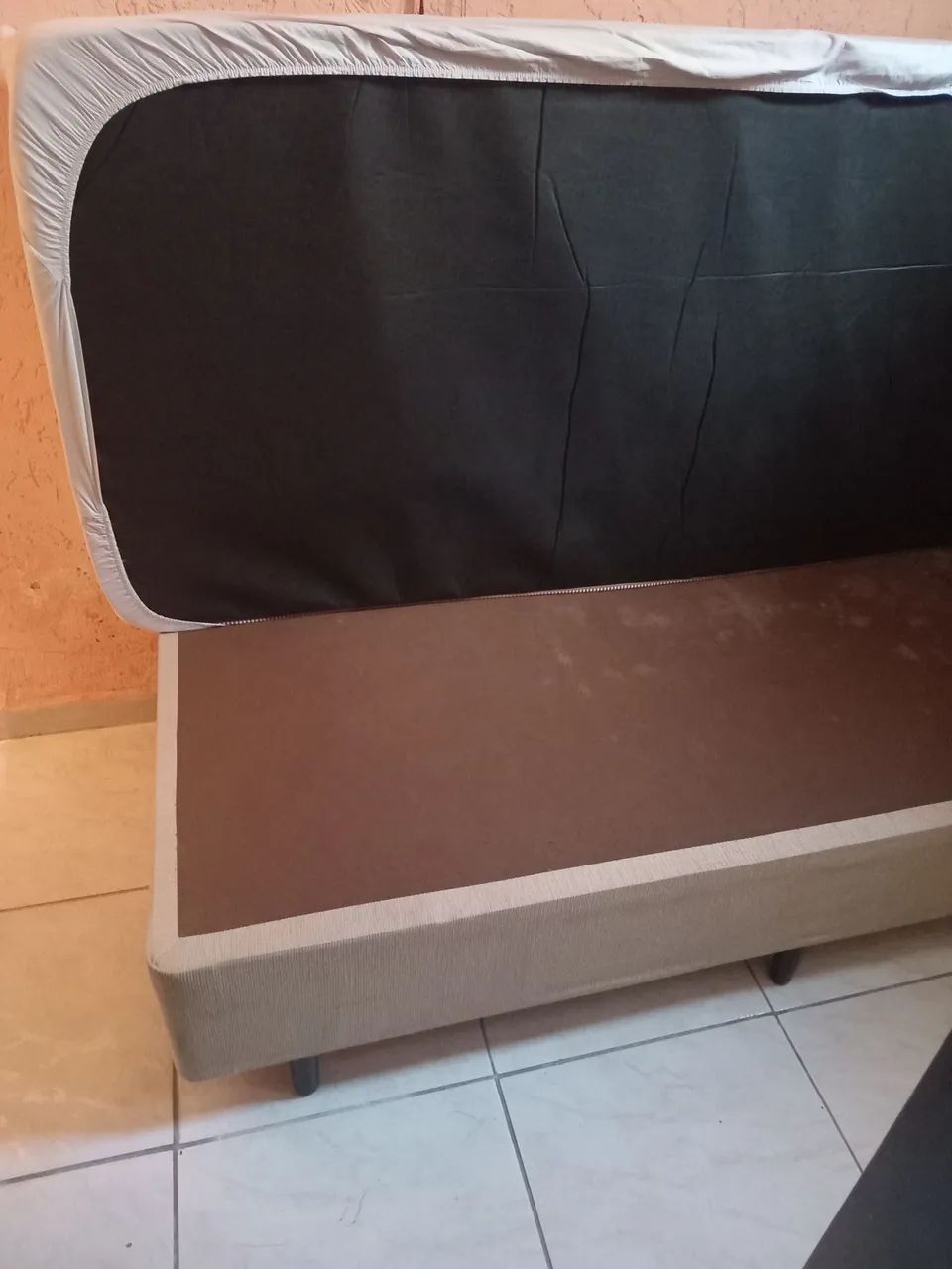 Cama box solteiro com colchão e cabeceira - Foto 5