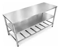 Mesa de serviço inox 200x50