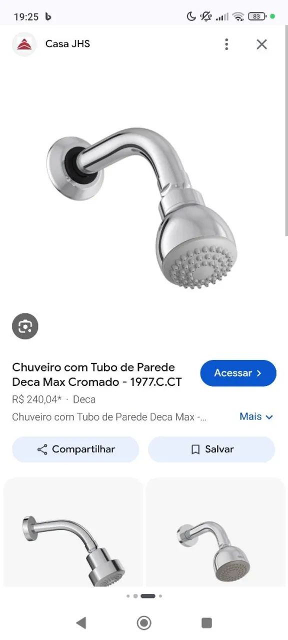Ducha Deca de parede cromada - Foto 4