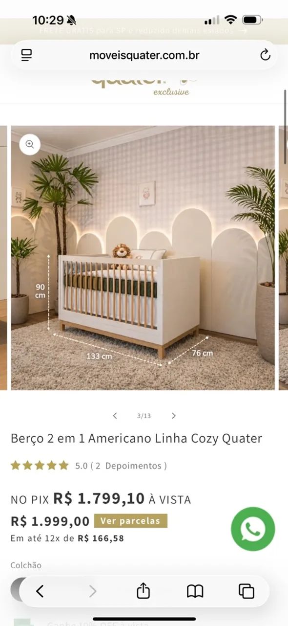Berço Quater Cozy 
