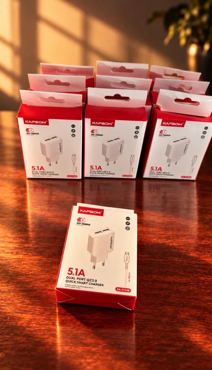 Carregador Com 2 Entradas USB + Cabo (Pronta Entrega) - Foto 2