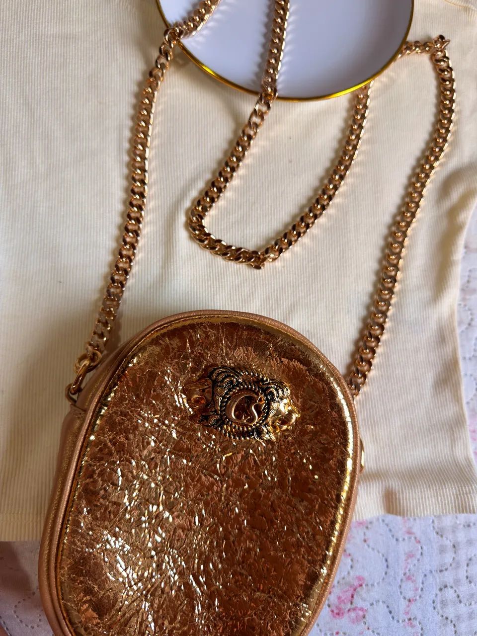 Bolsa Carmen Steffens Dourada - Foto 2