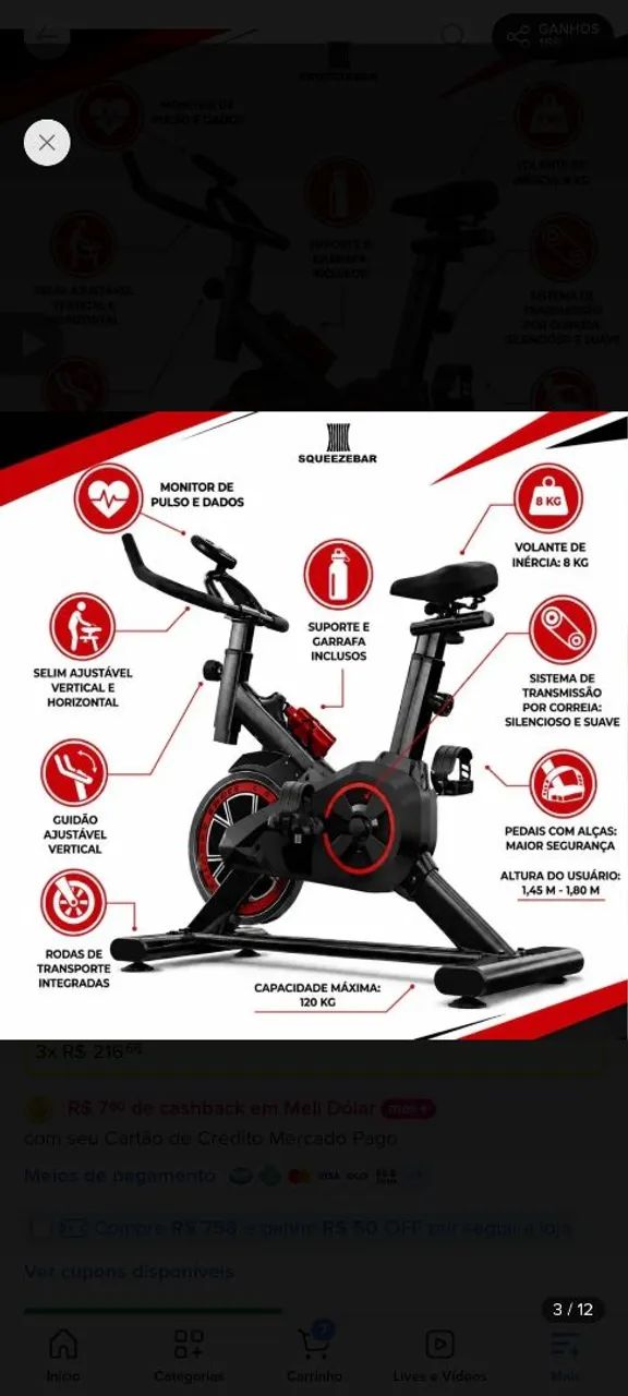 Bicicleta ergométrica