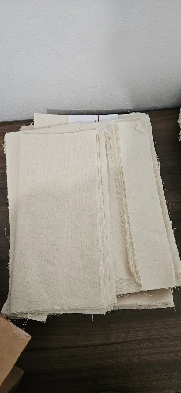 Saquinhos para personalizar tecido algodão crú e moldes - Foto 4