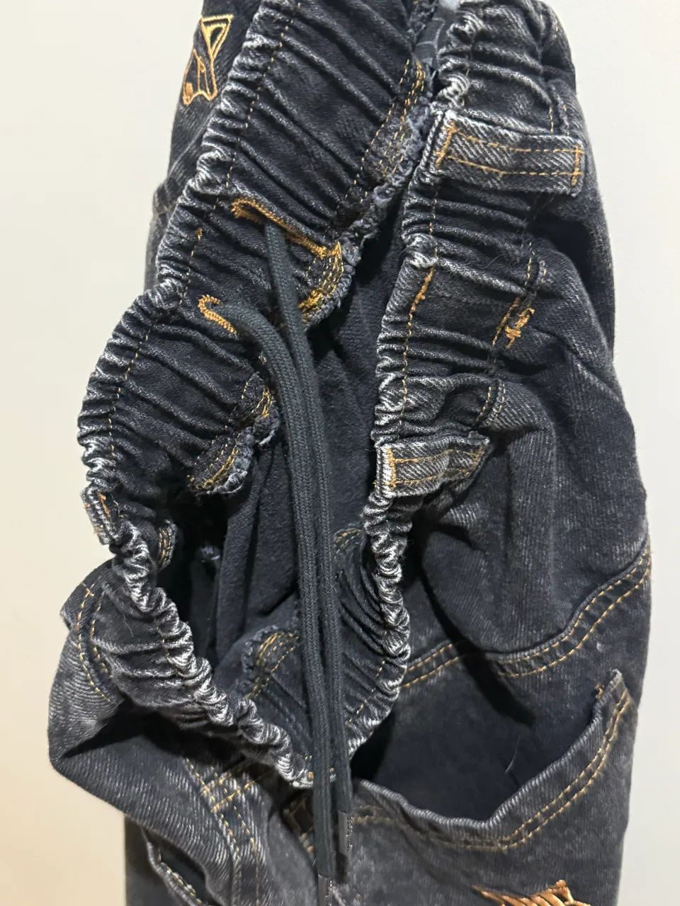 calça big jeans stone black g tnb - Foto 3
