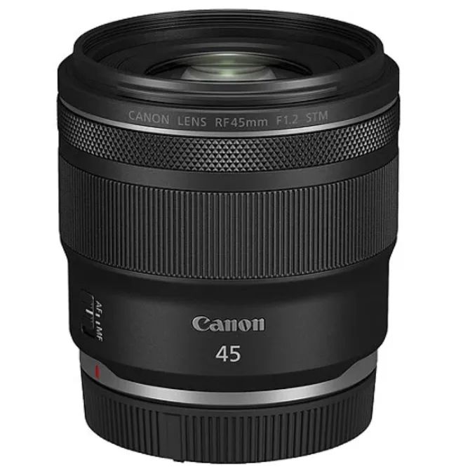 Canon RF 45mm F1.2 STM レンズ 本体　フード付き Lente Canon RF 45mm f1.2 STM Nova Lacrada - Câmeras e Filmadoras