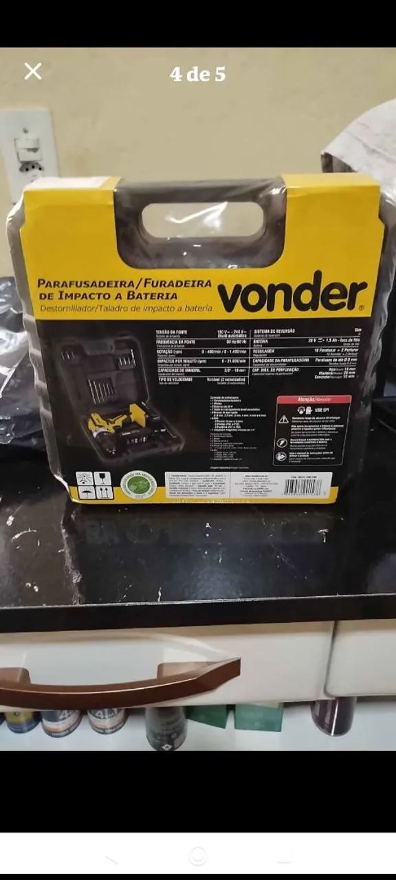 PARAFUSADEIRA / FURADEIRA 20V DE IMPACTO VONDER COM 2 BATERIAS NOVA LACRADA! - Foto 3