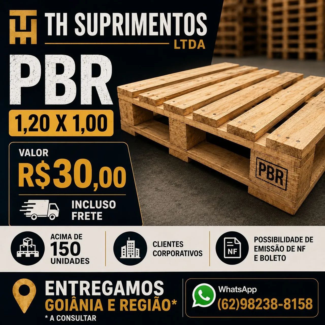 VENDA PALETES USADOS PBR 1,20X1,00 