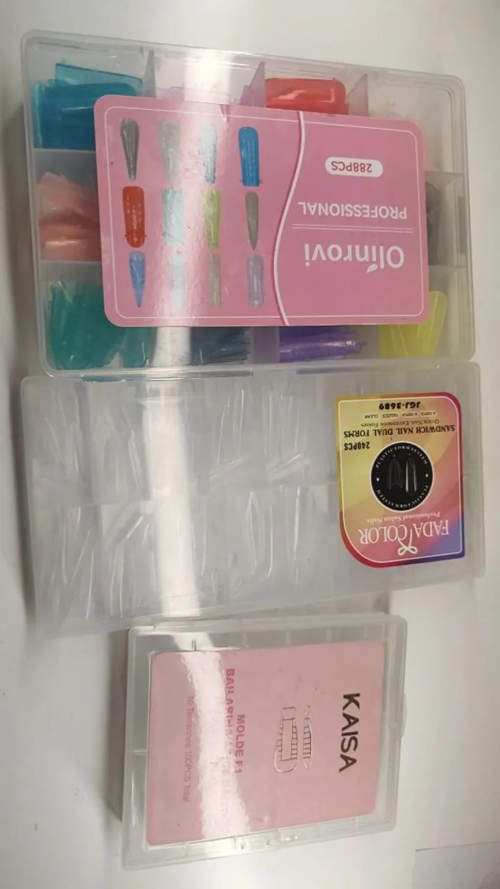 Kit de Moldes F1 (Dual Forms) para Alongamento de Unhas