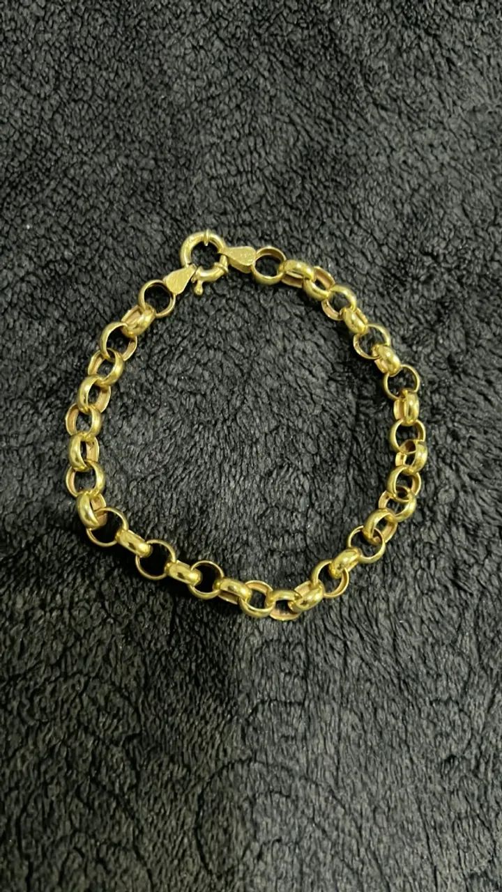 Pulseira elo português de ouro