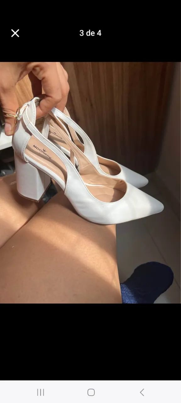 Sapato Scarpin branco - Foto 2