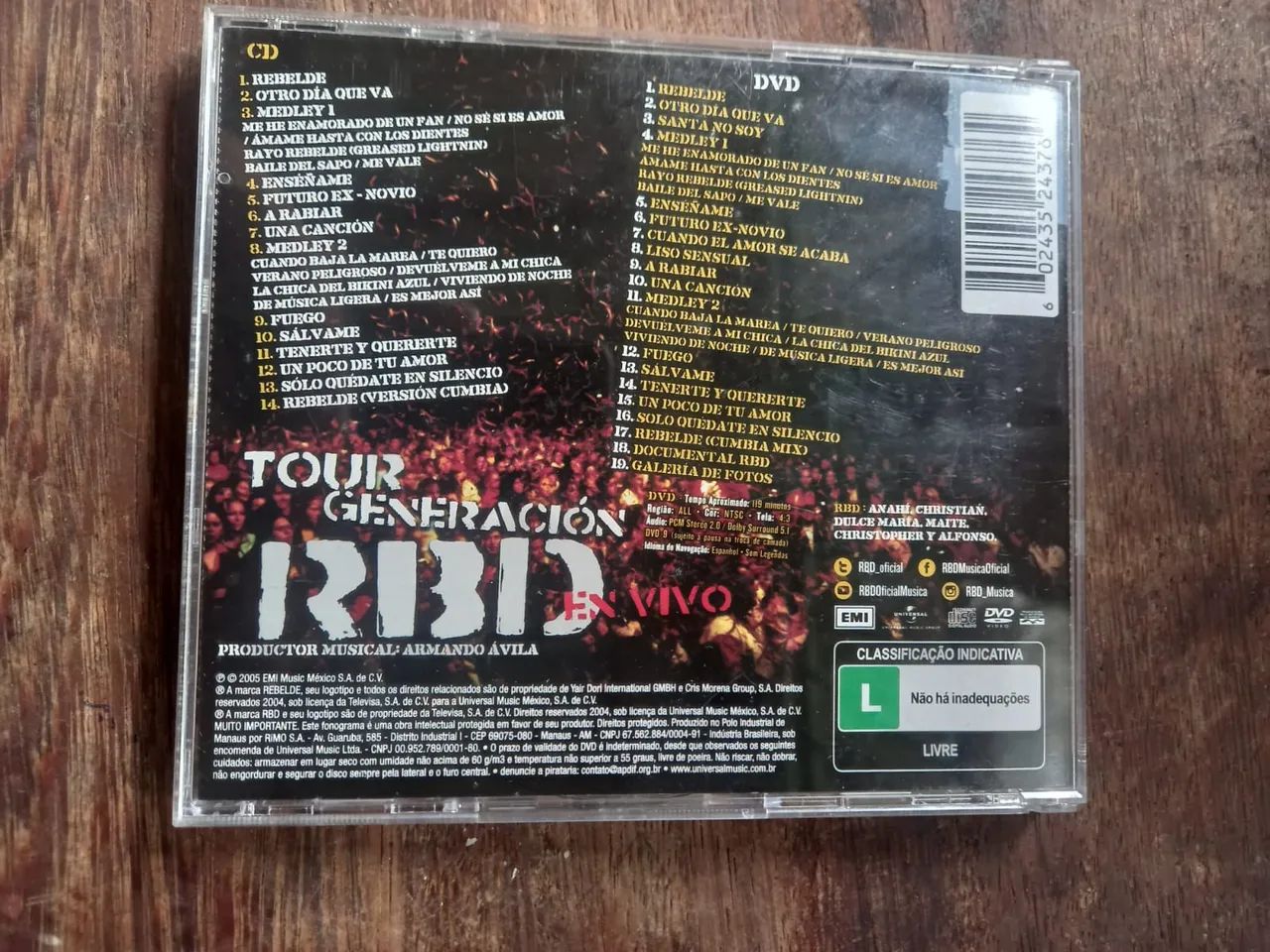 CD+DVD RBD Live in México generación com medleys  - Foto 2