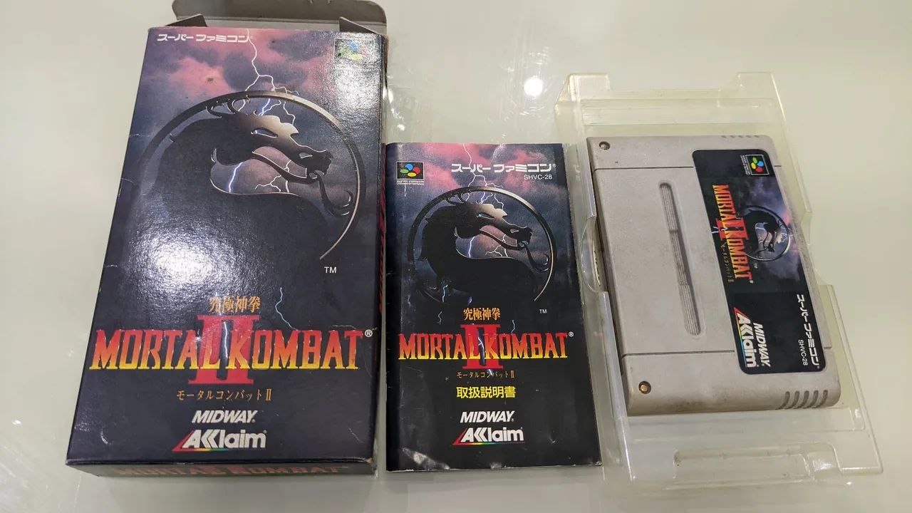 Mortal Kombat 2 - SNES (Japonesa NTSC-J) - Caixa + Manual - Estado