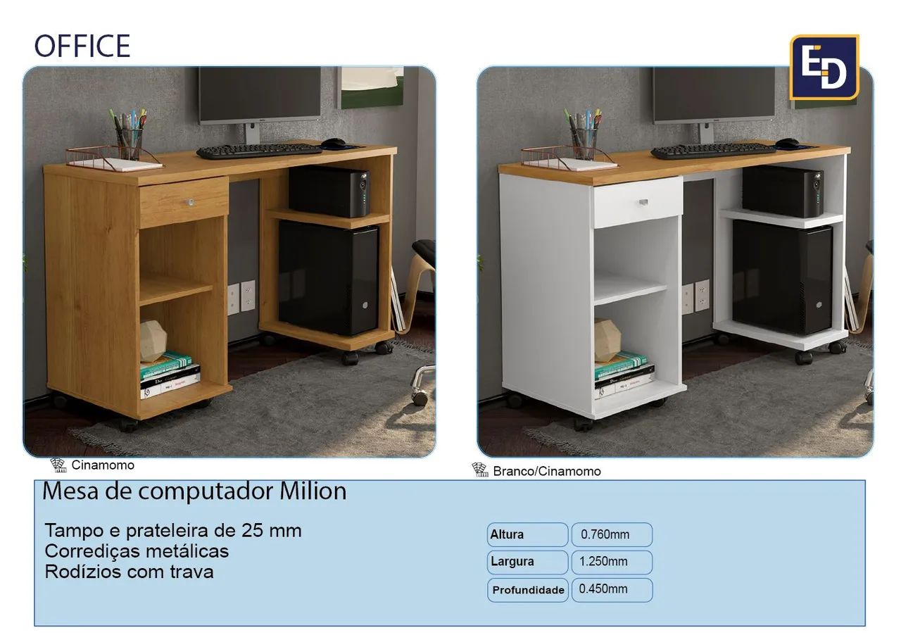 Mesa de computador Milion - Foto 3