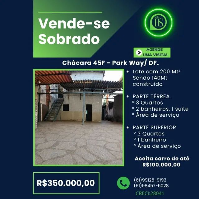 Vende-se Sobrado Park Way DF