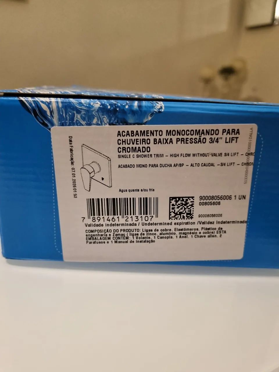Docol Acabamento Monocomando para Chuveiro e Ducha Higiênica Alta Pressão 3/4" Lift - - Foto 5