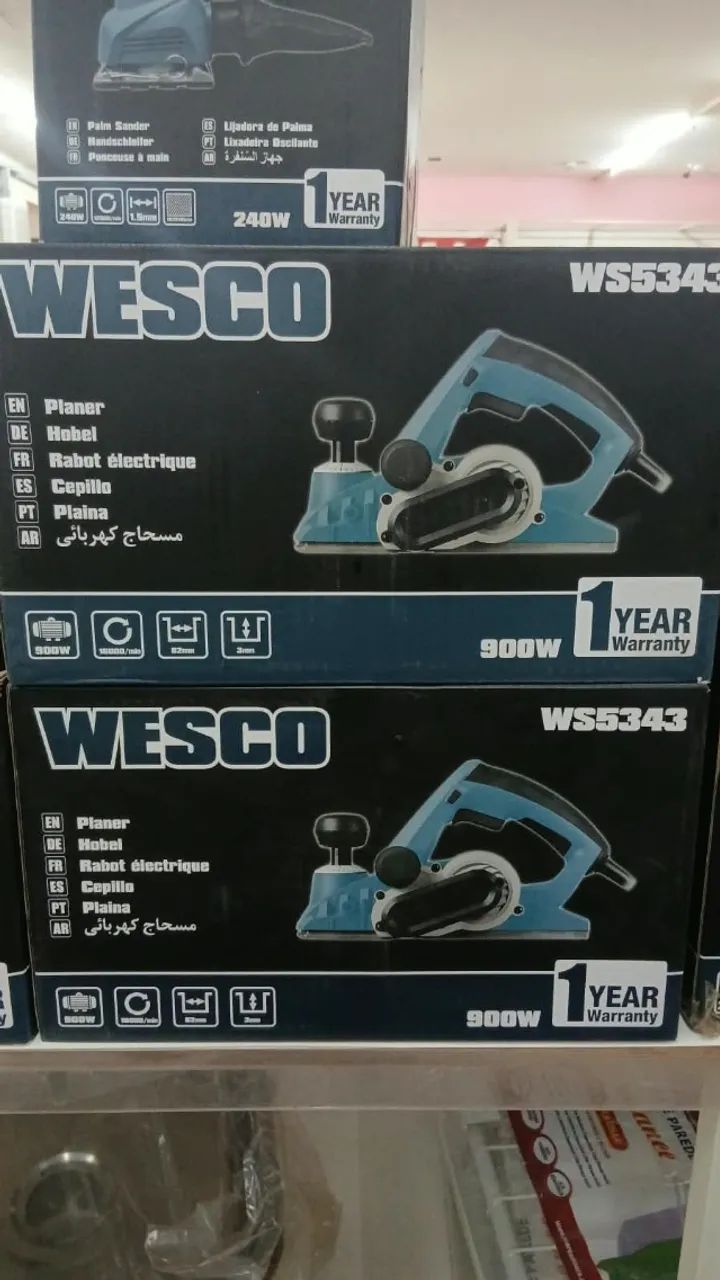 Plaina Wesco 900W WS5343 a vista R$459,90 - Ferramentas de