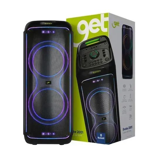 Caixa de Som Bluetooth Amp Get Evoke 2001 2000W RMS Led Rgb - WZetta - Foto 5