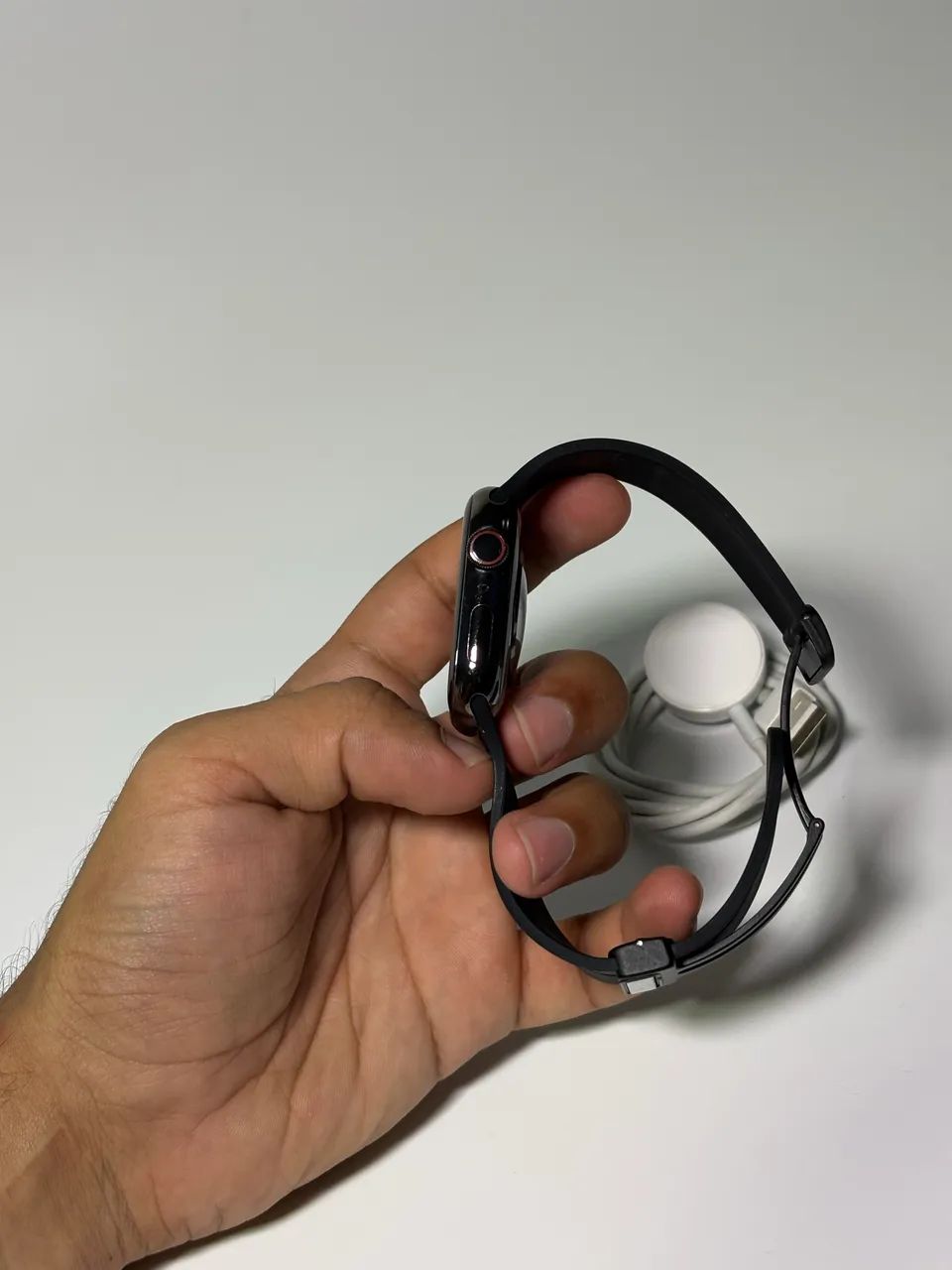 Apple Watch Série 7 45mm Aço inoxidável  - Foto 4