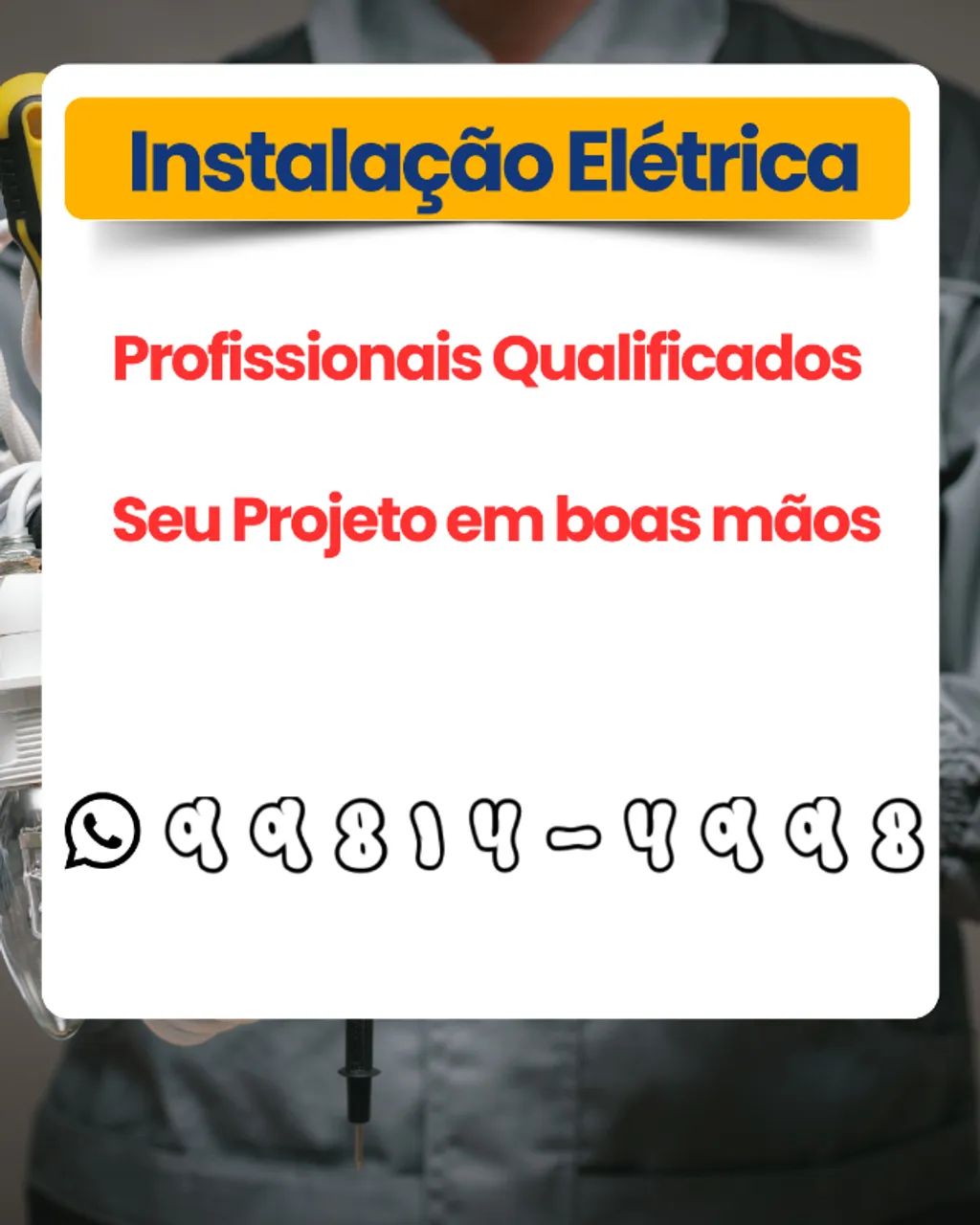 ELETRICISTA | ACEITAMOS CARTÕES