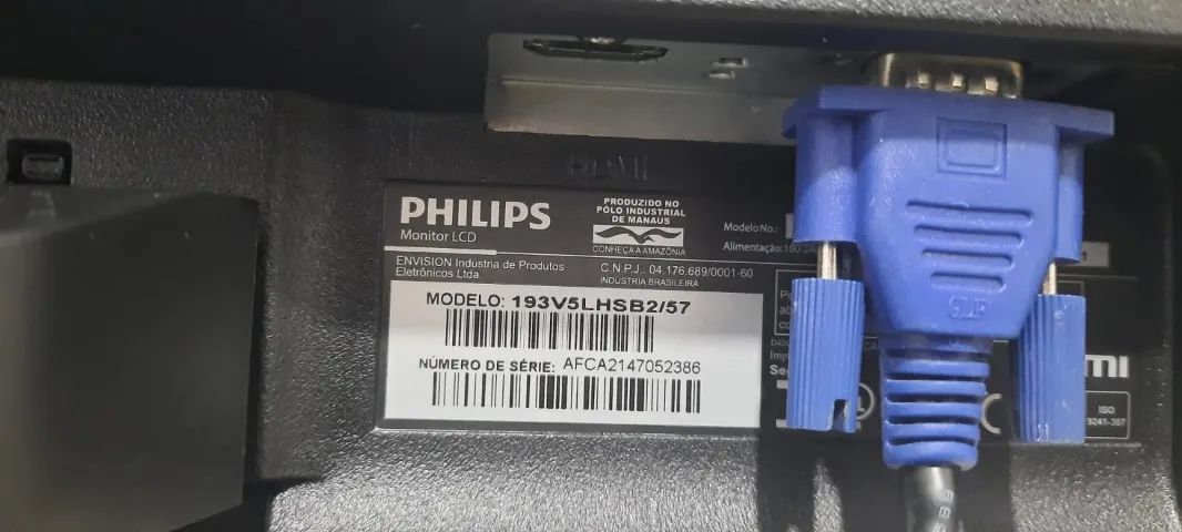 Monitor 19 Polegadas Philips Led 193v5l Widescreen - Foto 5