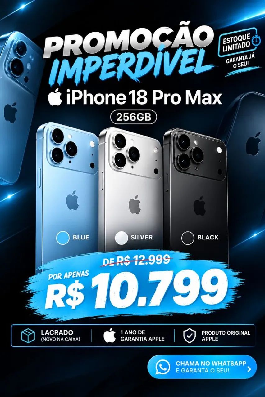 iPhone 18 Pro Max 256GB Lacrado