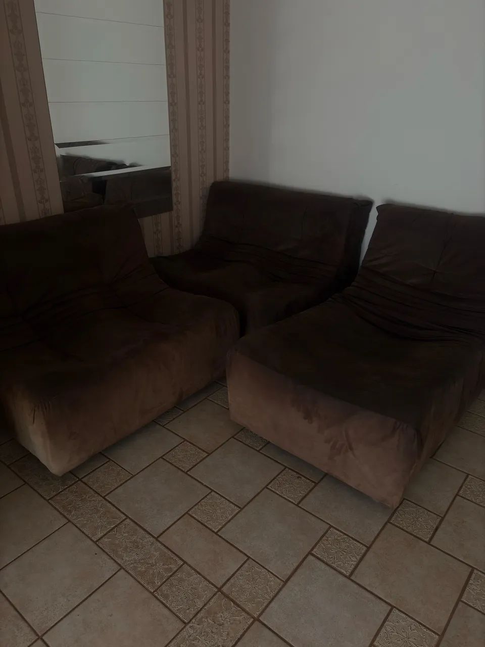 Sofá Marrom Confortável - 3 Lugares + Poltrona - Foto 2