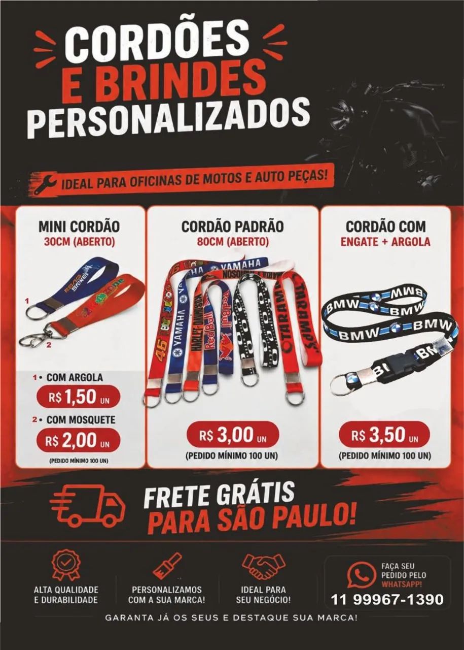 Cordões digital personalizados 