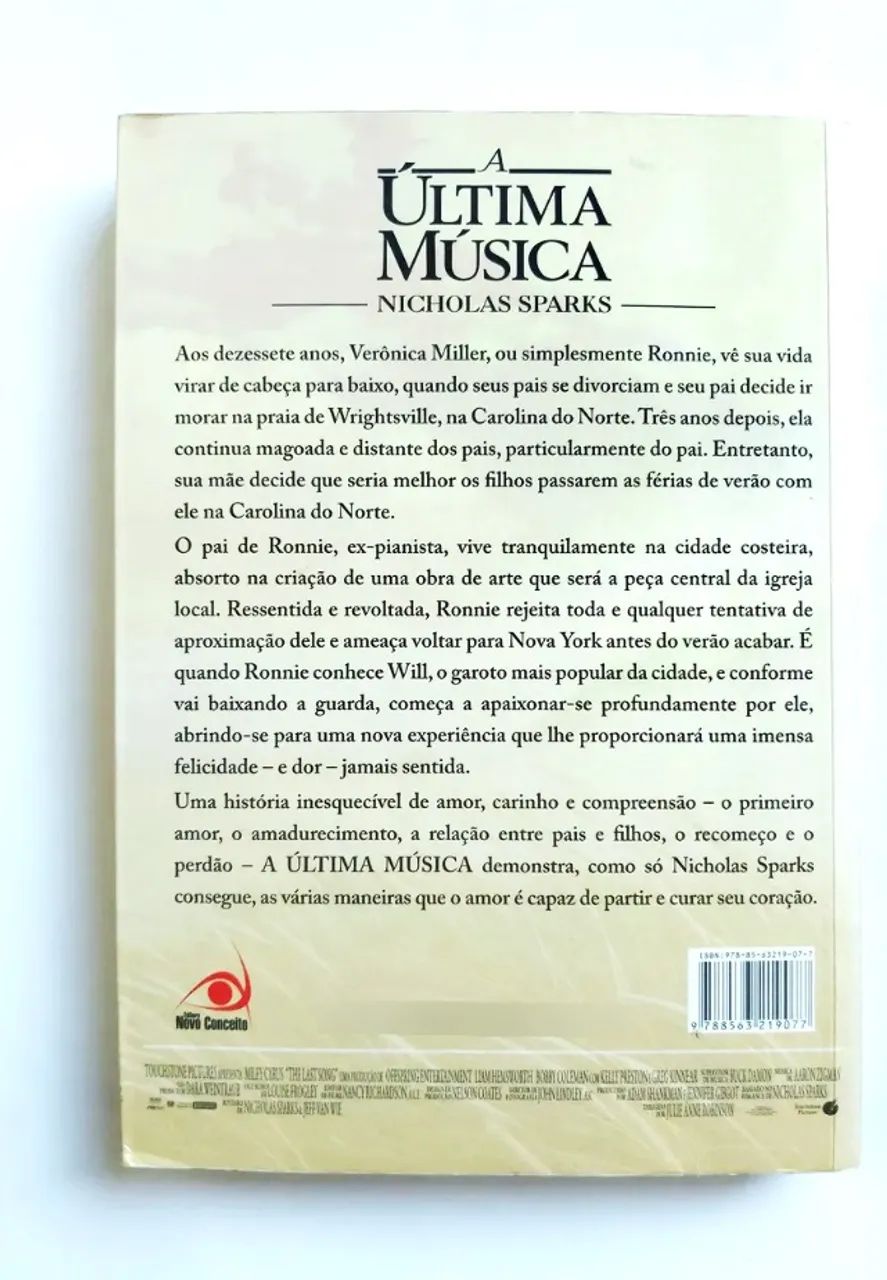 Livro A Última Música (2010) Nicholas Sparks - Usado - Foto 3