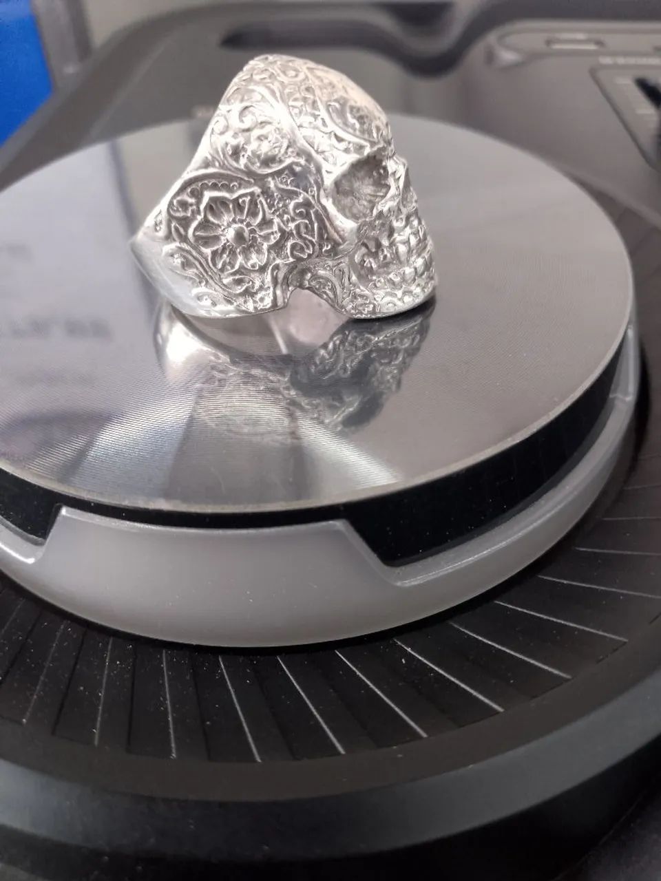 Anel masculino em prata de lei 925 caveira