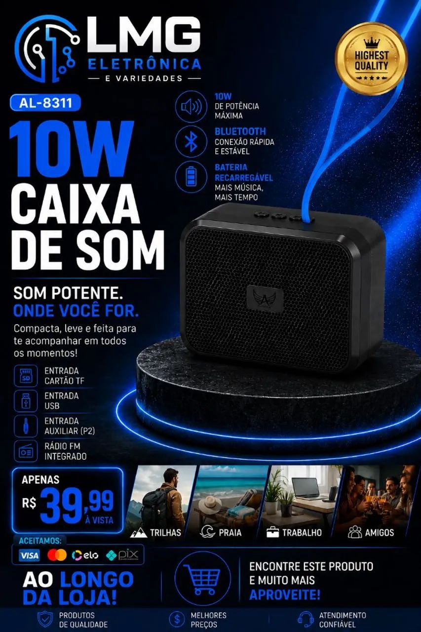 Caixa de som 10W