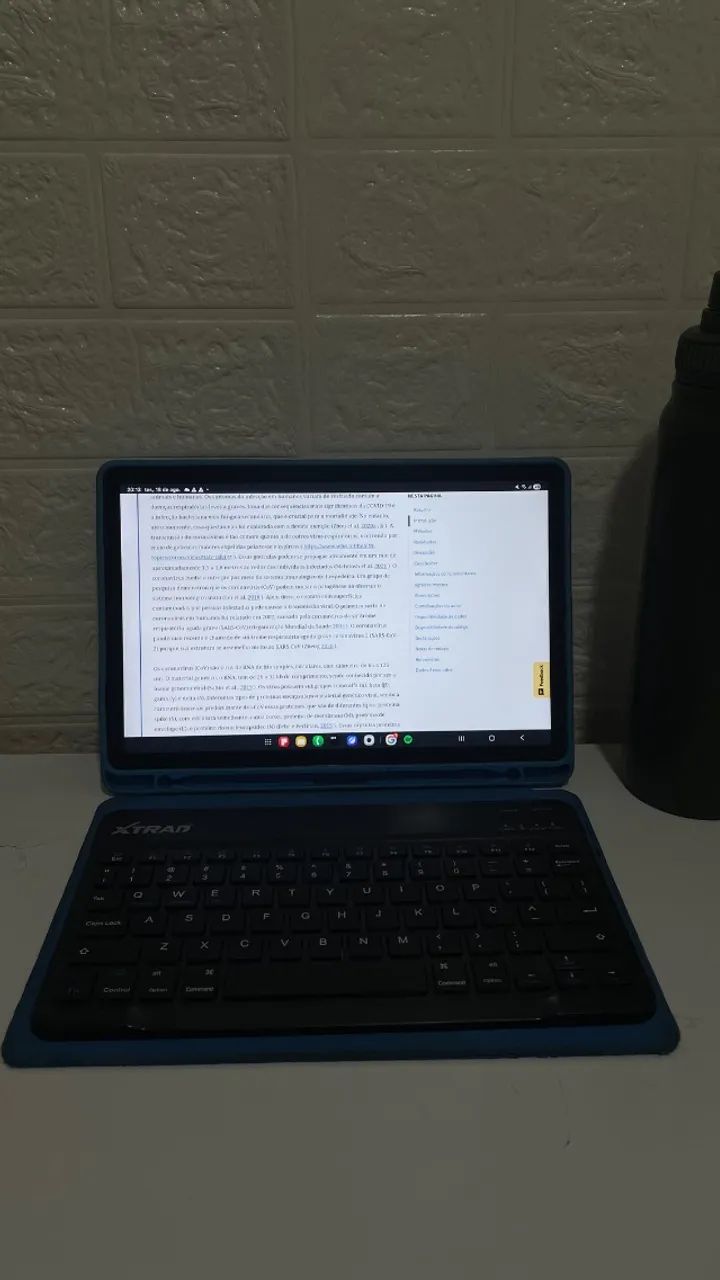 NEGOCIÁVEL Tablet A9 + (A9 plus) 1 ano de uso + teclado e mouse - Foto 3
