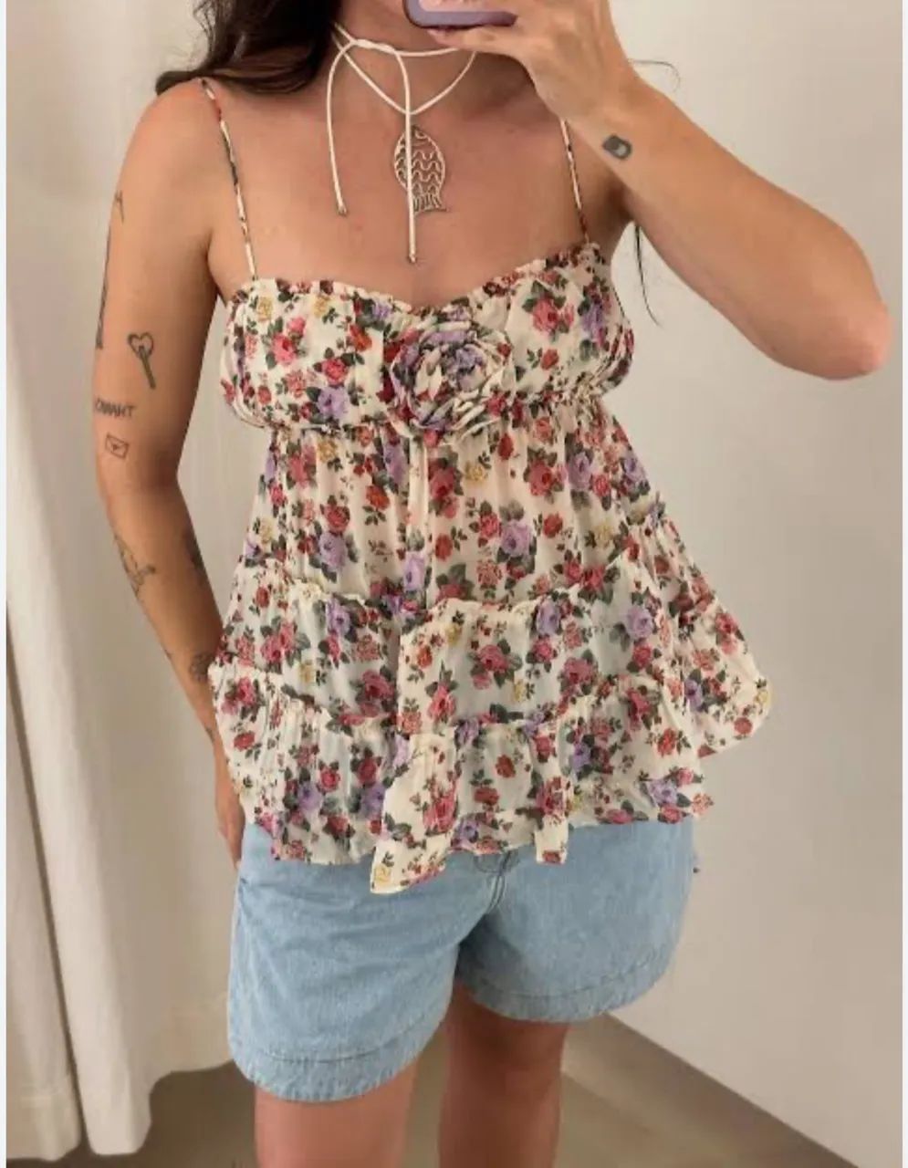Blusa Buquê Romântico Farm 