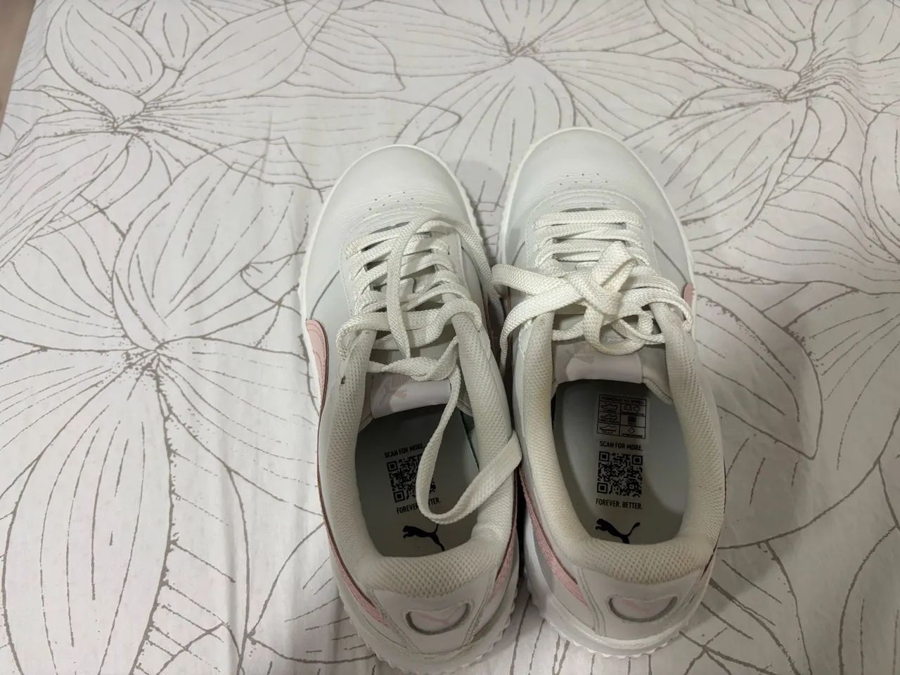 tênis puma branco e rosa  - Foto 3