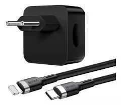  Kit Carregador Hrebos Dual USB-C 20W + Cabo Lightning (Turbo) - Foto 2