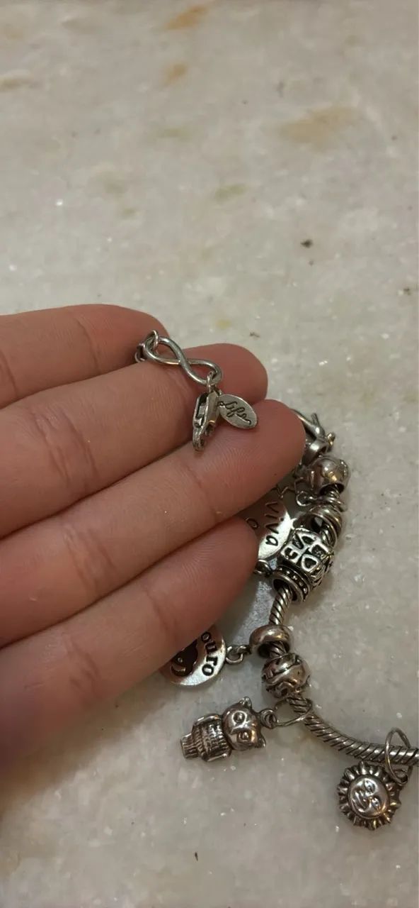 ? Pulseira Vivara de Prata com 9 Berloques - Foto 3