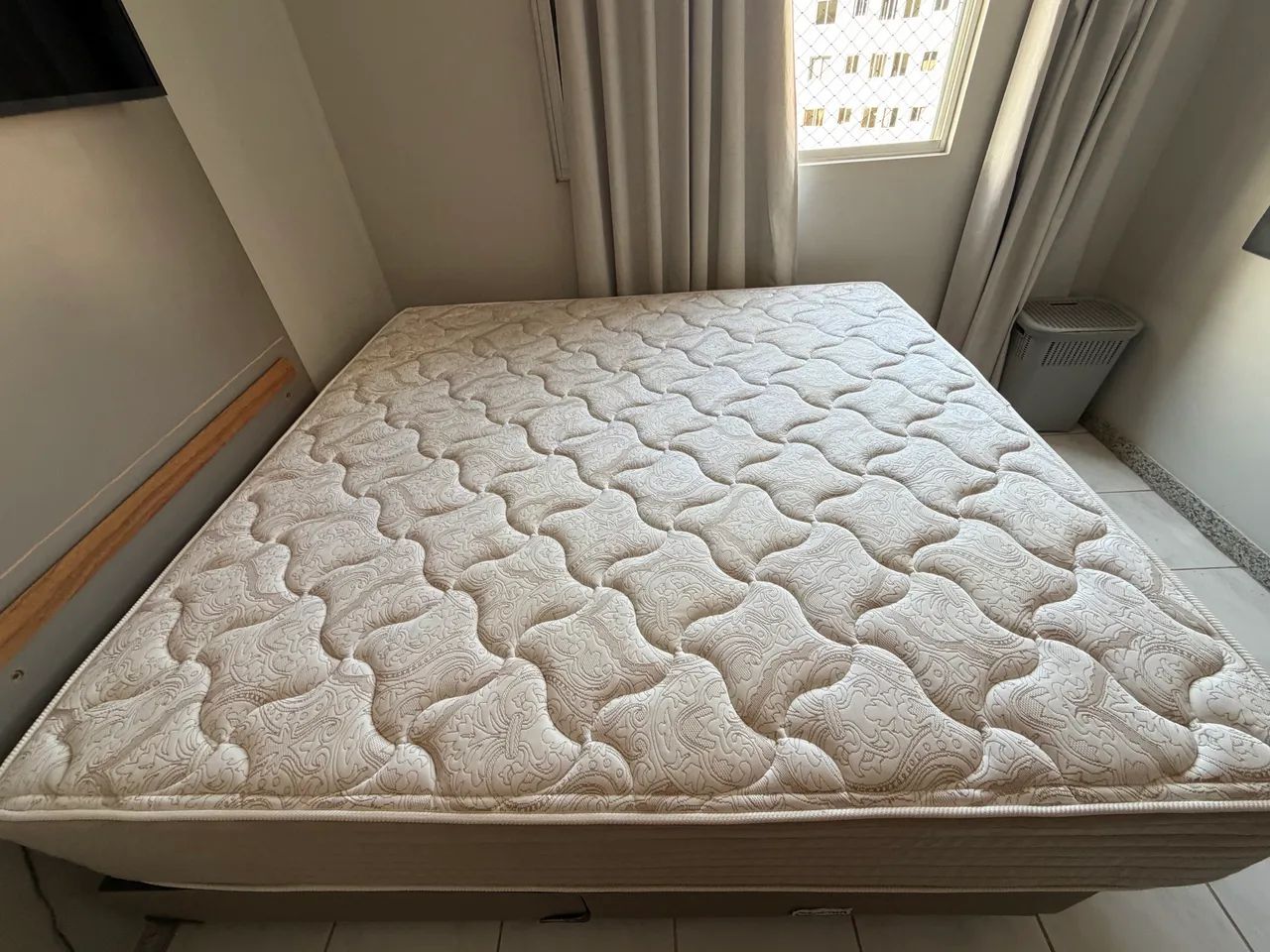 Cama King Size Ortobom Completa - Base + Colchão
