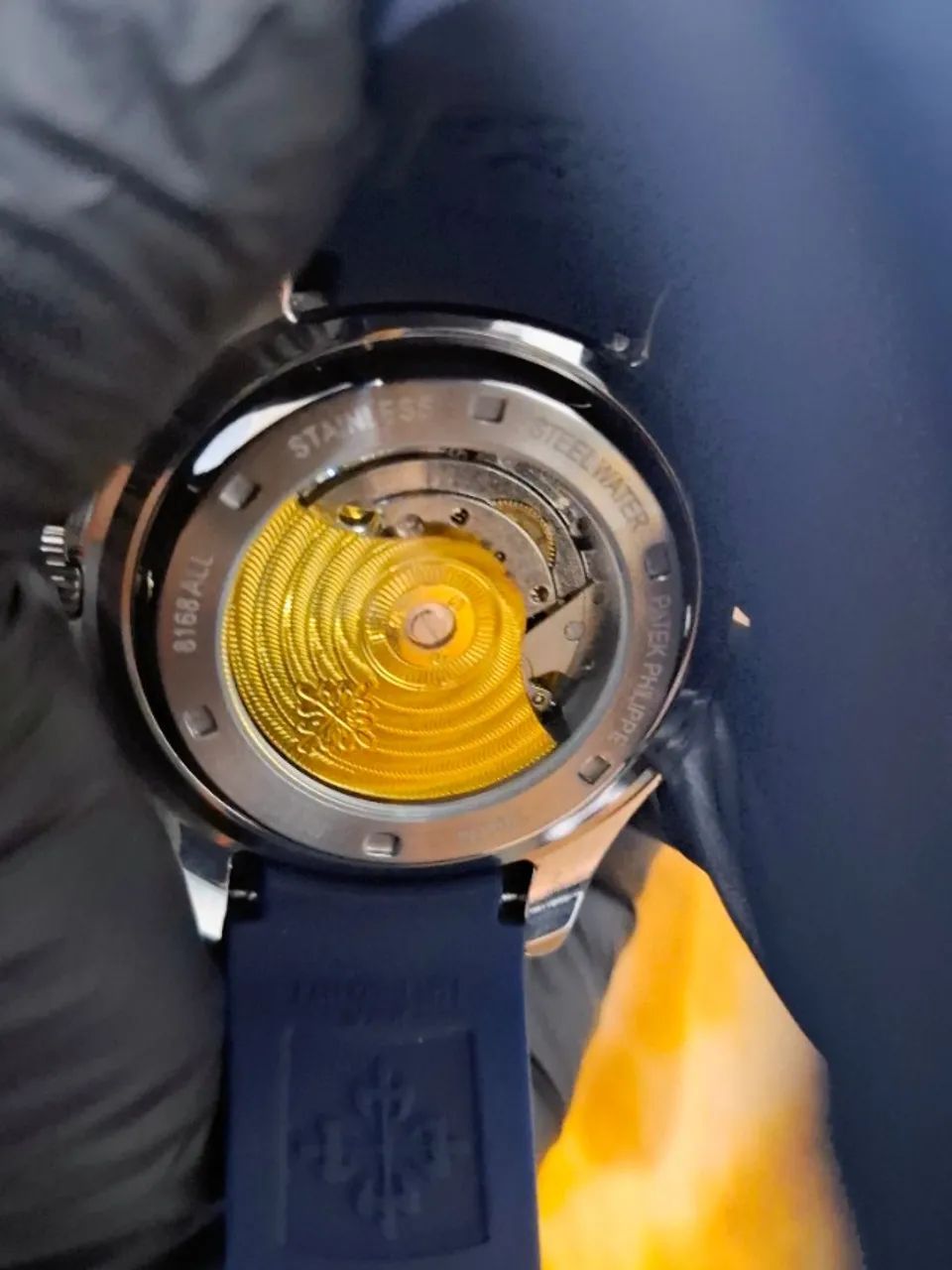 Relógio PATEK PHILIPPE AUTOMÁTICO PULSEIRA AZUL  - Foto 4