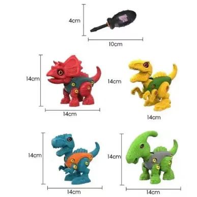 4 bonecos de dinossauro Desmontáveis  - Foto 2