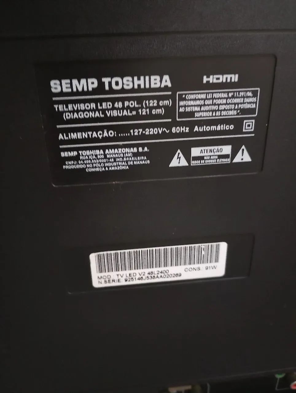 Vendo televisão Led Toshiba 48 polegadas  - Foto 3